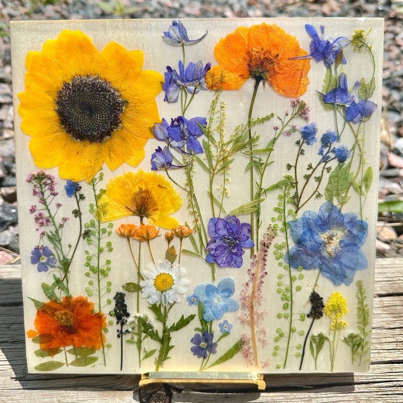 Purple and Yellow Botanical Garden Art – BG 284
