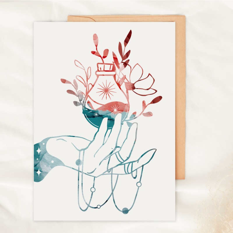 Botanical Potion – Blank Greeting Card