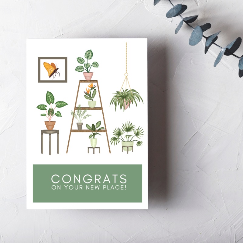 Congrats on Your New Place – Blank Greeting Card