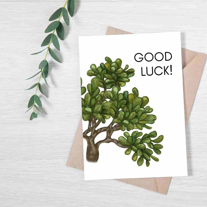 Good Luck Jade – Blank Greeting Card