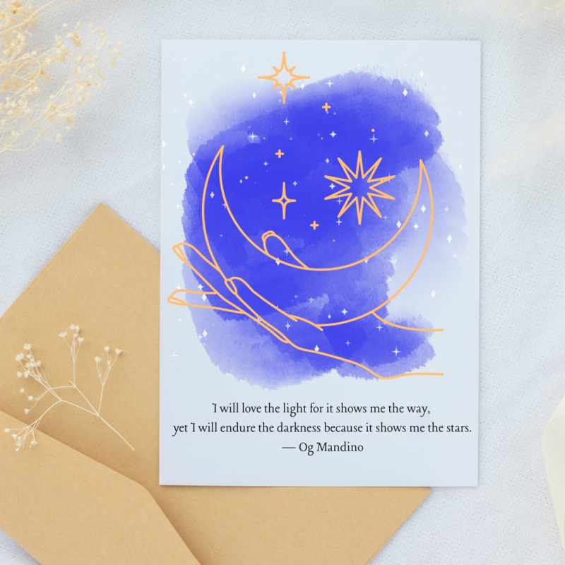 I Love the Light Yet Endure Darkness – Blank Greeting Card