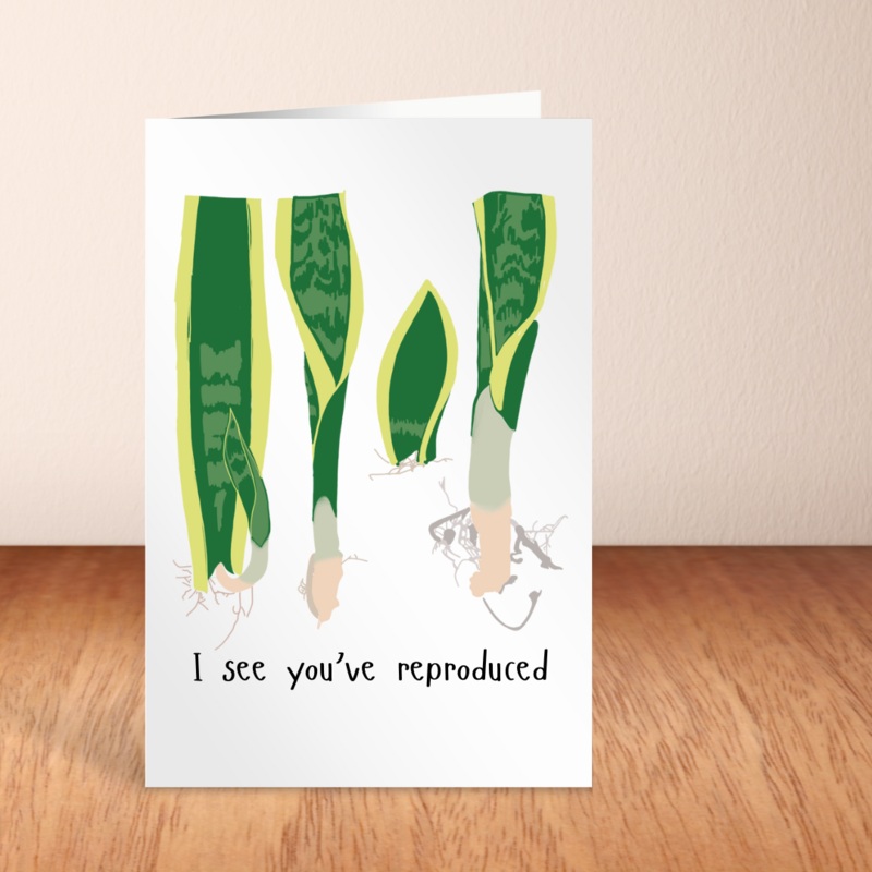 I See You’ve Reproduced – Blank Greeting Card