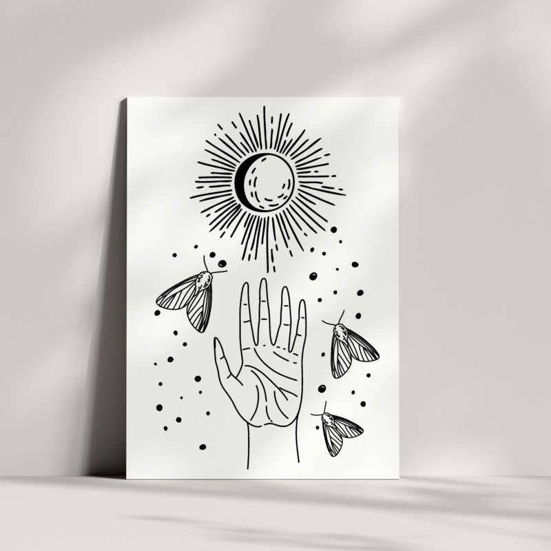 Moonlight Reach – Blank Greeting Card