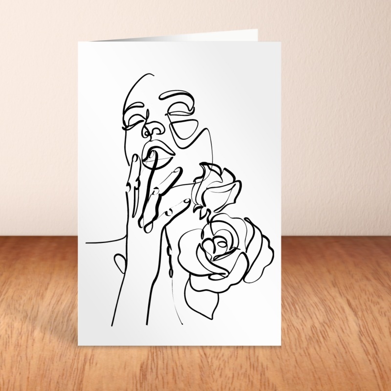 Rose Lips – Blank Greeting Card