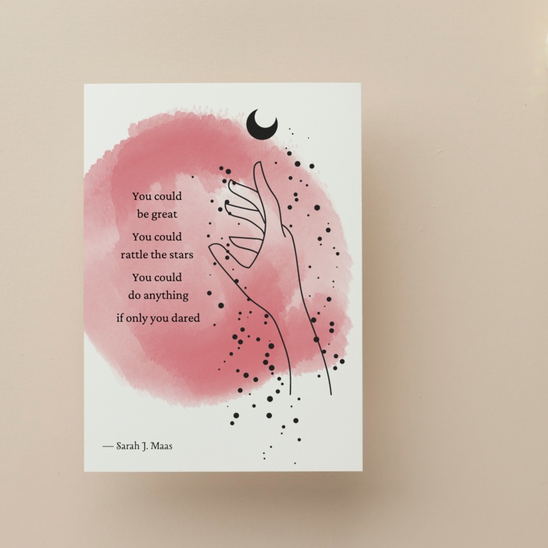 You Could Rattle the Stars if You Dare – Blank Greeting Card