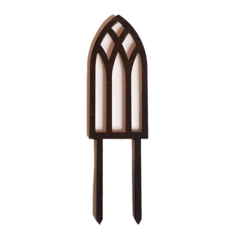 11 Black Narrow Peak Trellis
