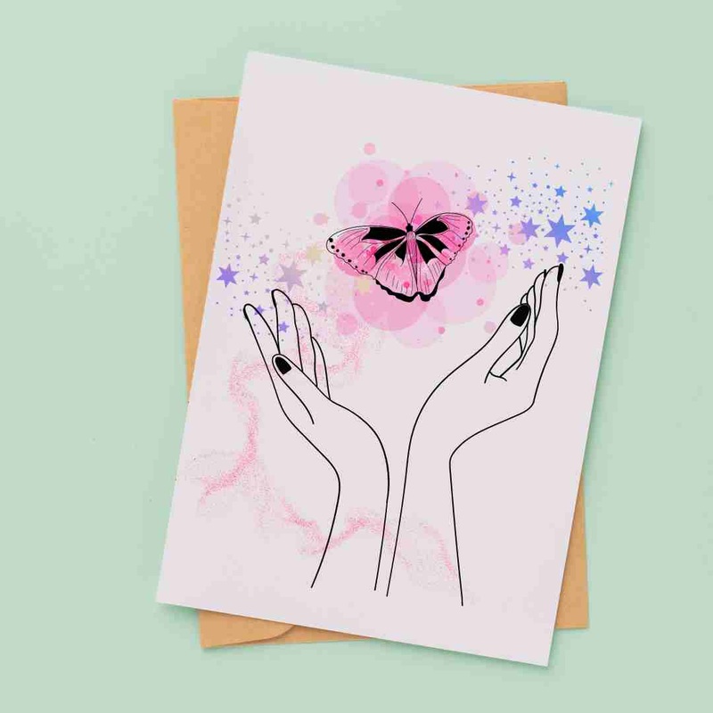 Butterfly Release – Blank Greeting Card