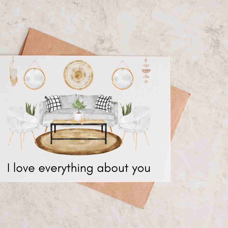I Love Everything About You – Blank Greeting Card