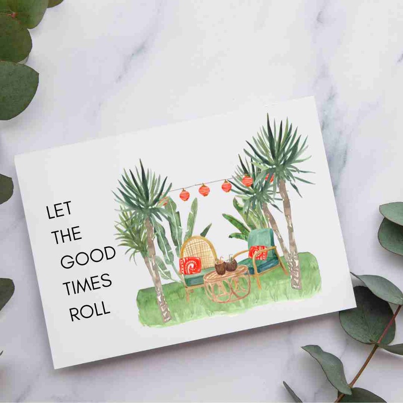 Let the Good Times Roll – Blank Greeting Card
