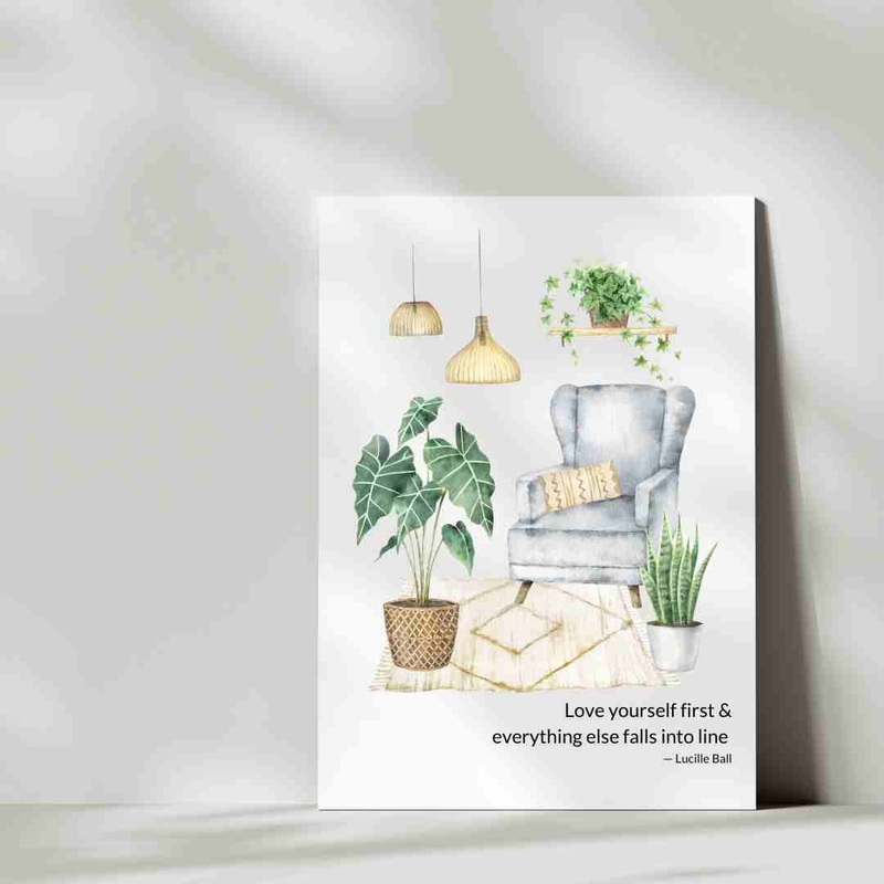 Love Yourself First – Blank Greeting Card