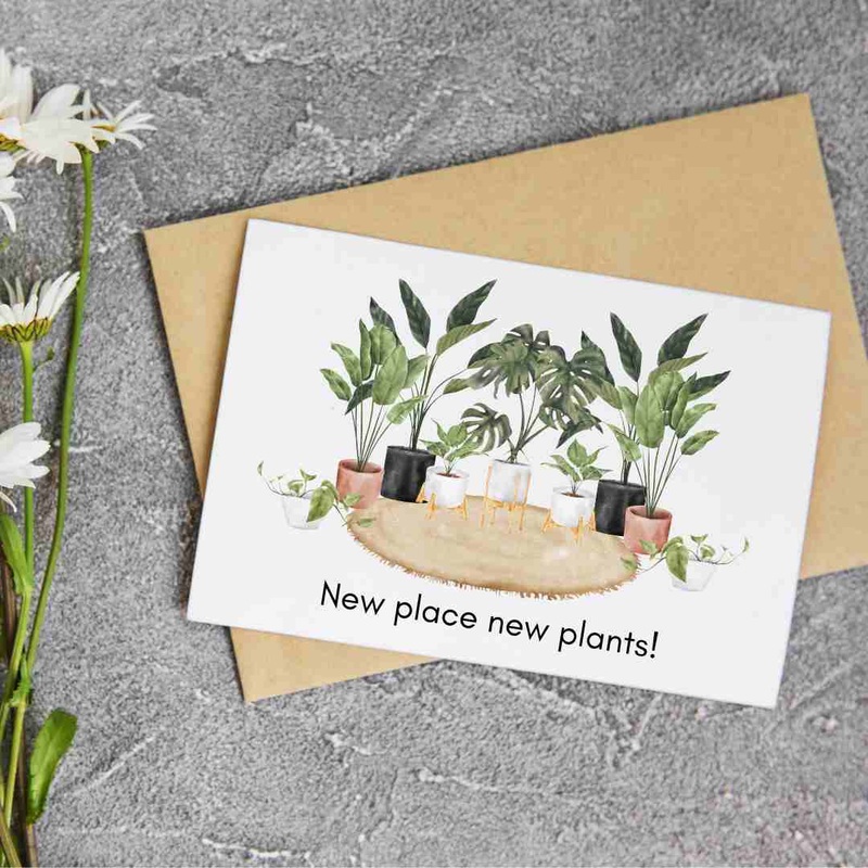 New Place New Plants – Blank Greeting Card