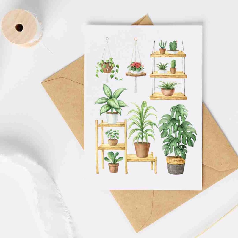 Plant Wall – Blank Greeting Card