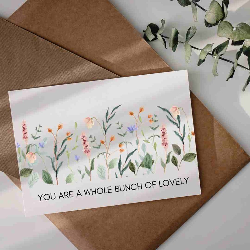 You Are A Whole Bunch Of Lovely – Blank Greeting Card