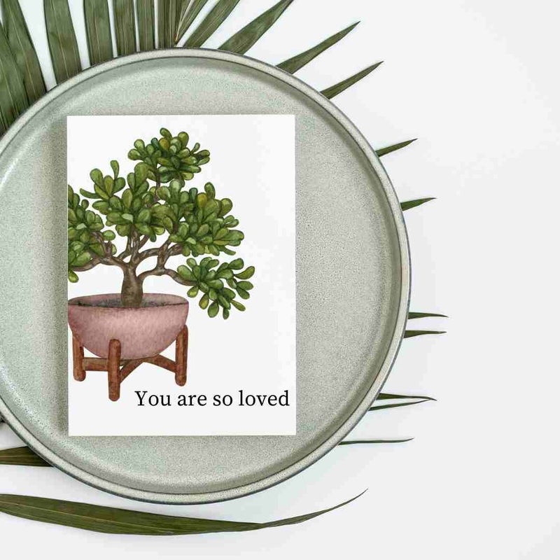 You Are So Loved Jade – Blank Greeting Card