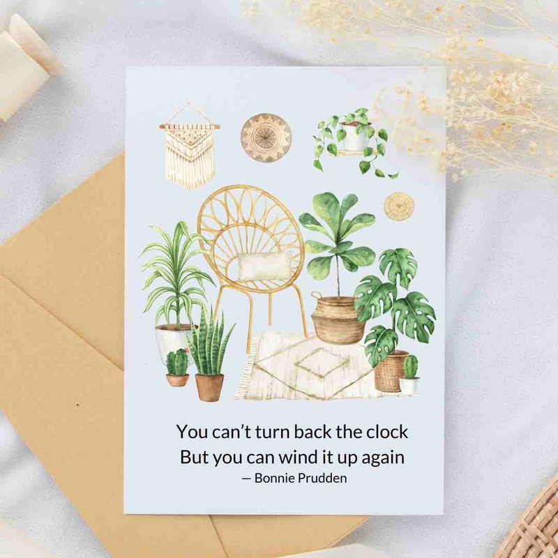 You Can’t Turn Black the Clock – Blank Greeting Card