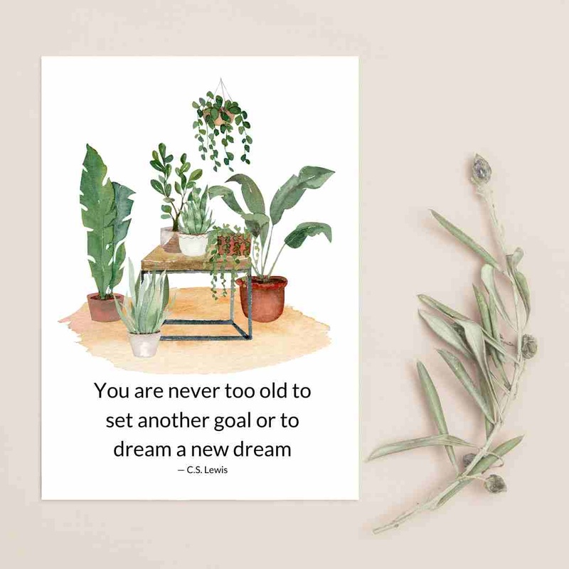 You’re Never Too Old to Set Another Goal – Blank Greeting Card