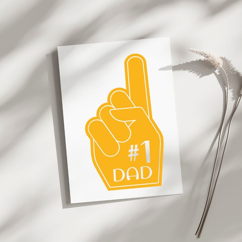 #1 Dad – Blank Greeting Card