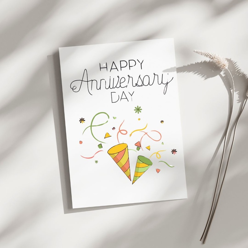 Anniversary Day – Blank Greeting Card