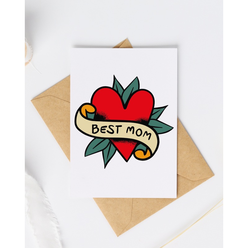 Best Mom – Blank Greeting Card