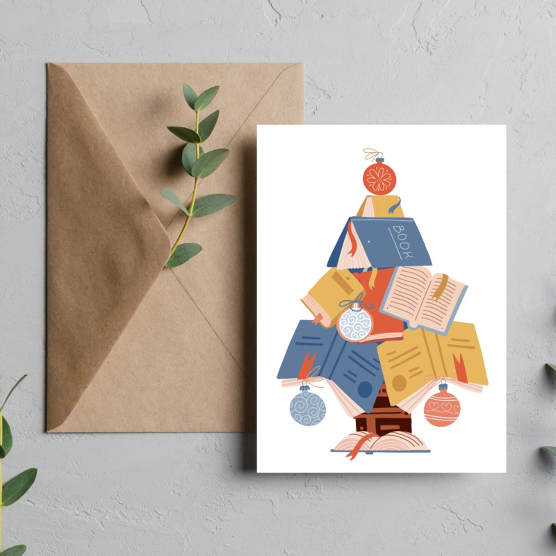 Book Tree – Blank Greeting Card