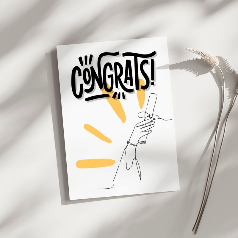 Congrats Grad – Blank Greeting Card