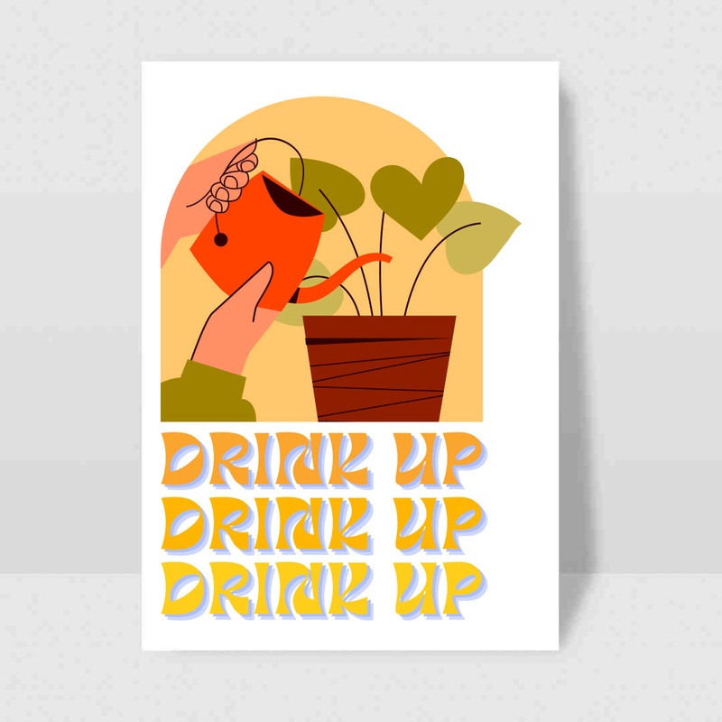 Drink Up – Blank Greeting Card