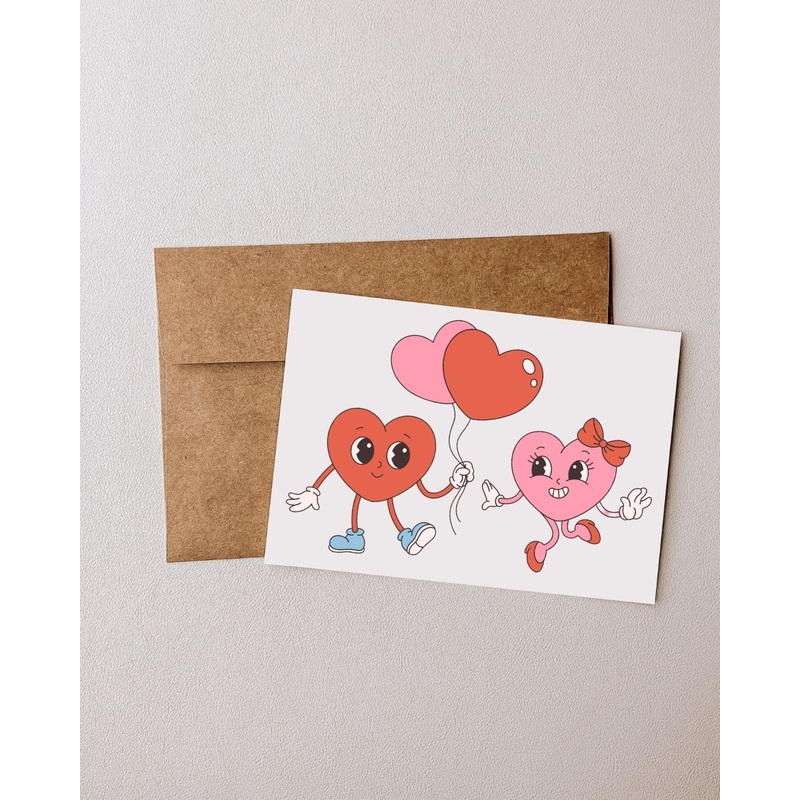 Happy Hearts – Blank Greeting Card