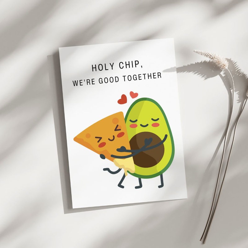 Holy Chip We’re Good Together – Blank Greeting Card