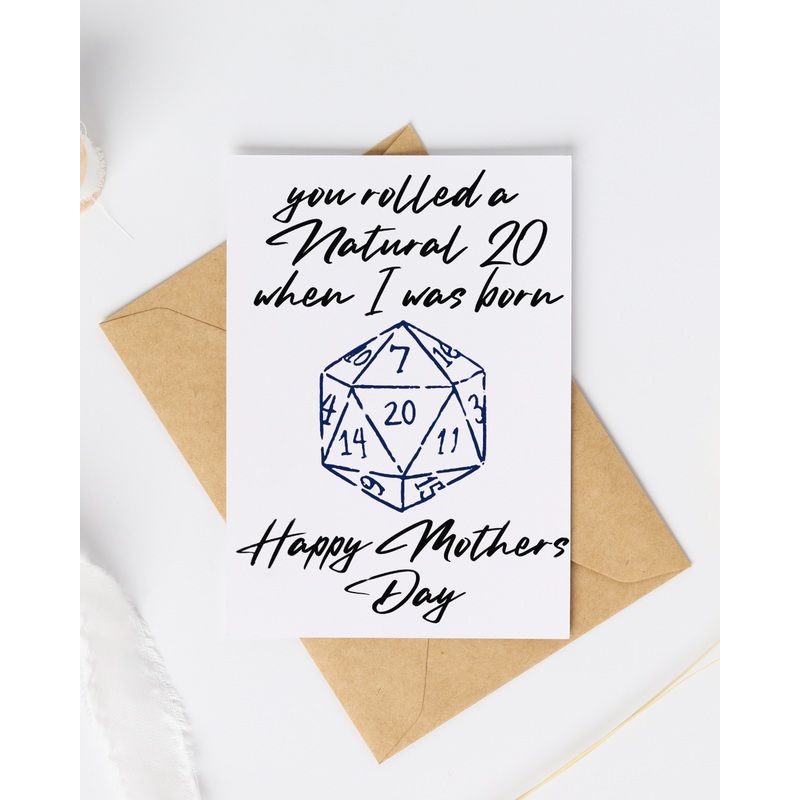 Natural 20 – Blank Greeting Card