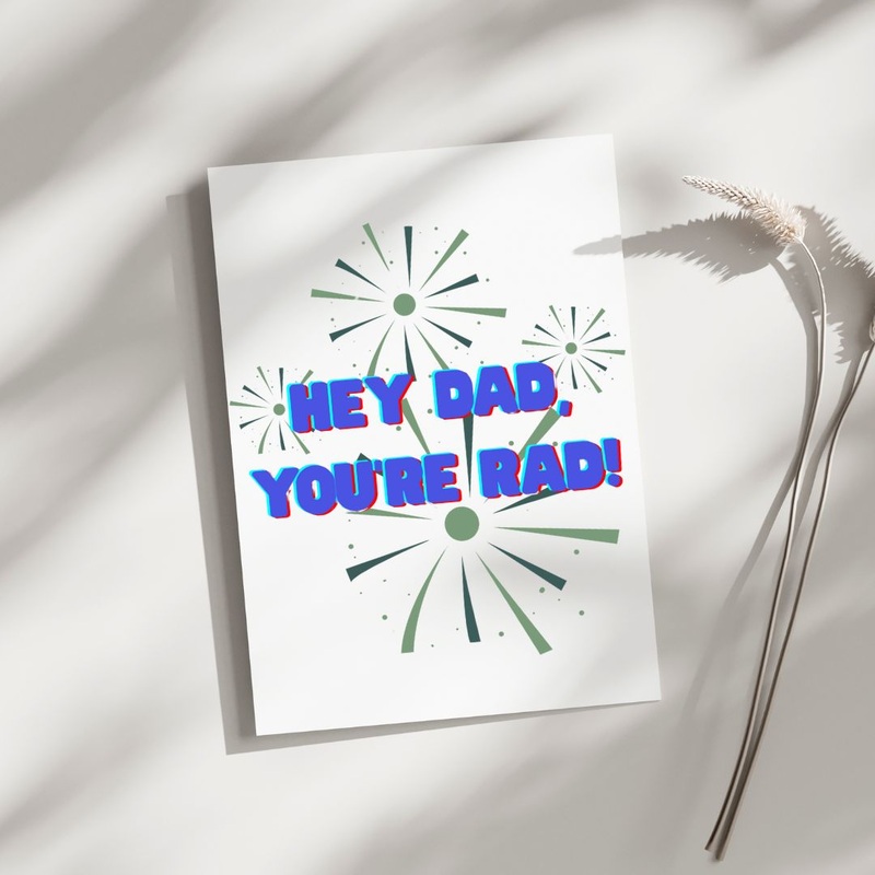 Rad Dad – Blank Greeting Card