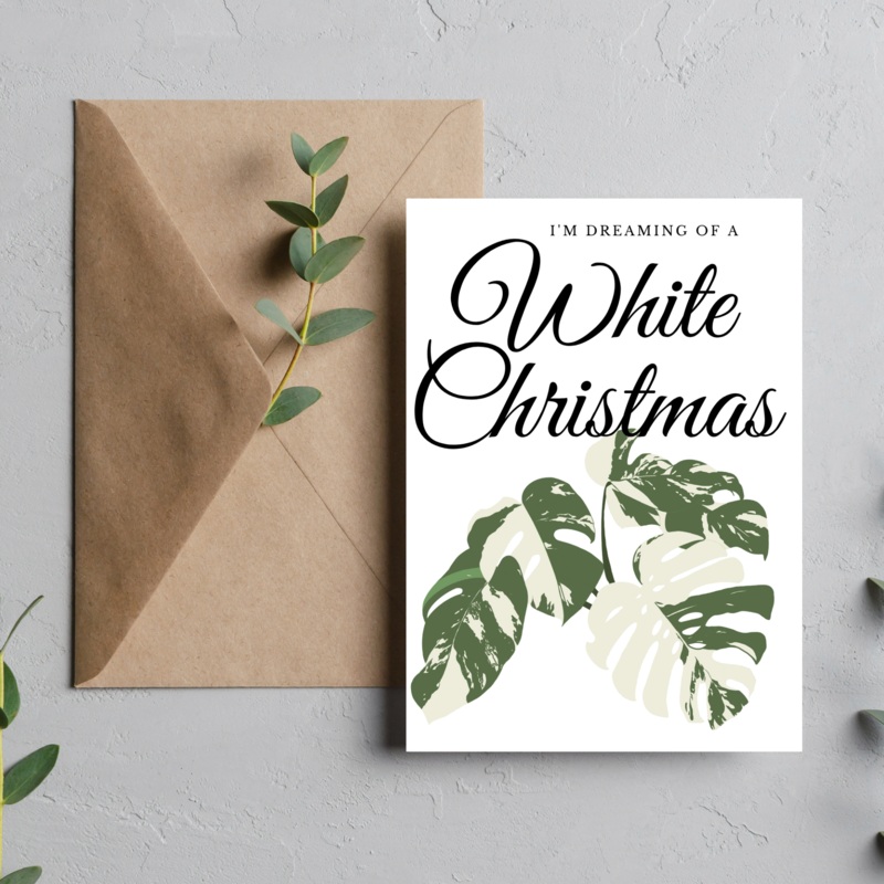 White Christmas –  – Blank Greeting Card