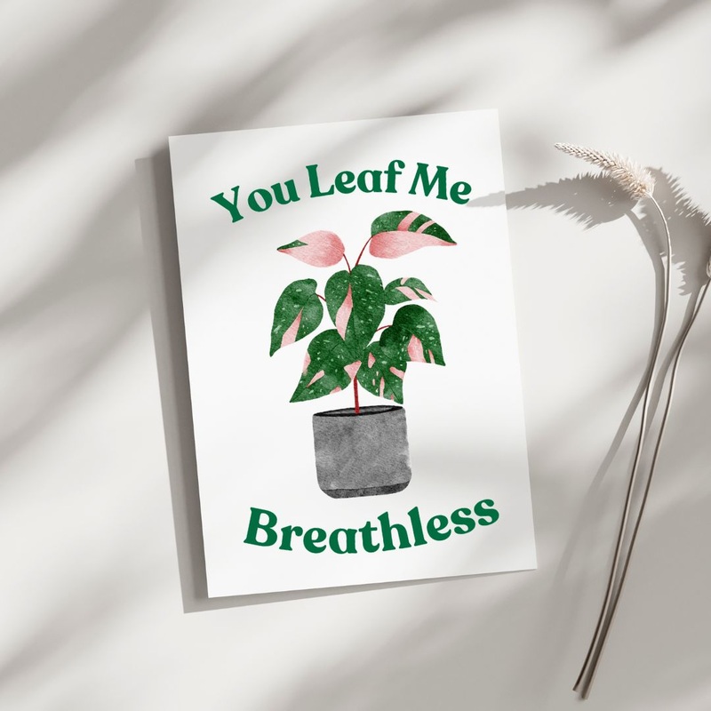 You Leaf Me Breathless – Blank Greeting Card