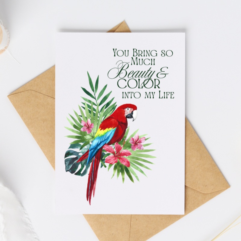 Beauty and Color in my life – Blank Greeting Card