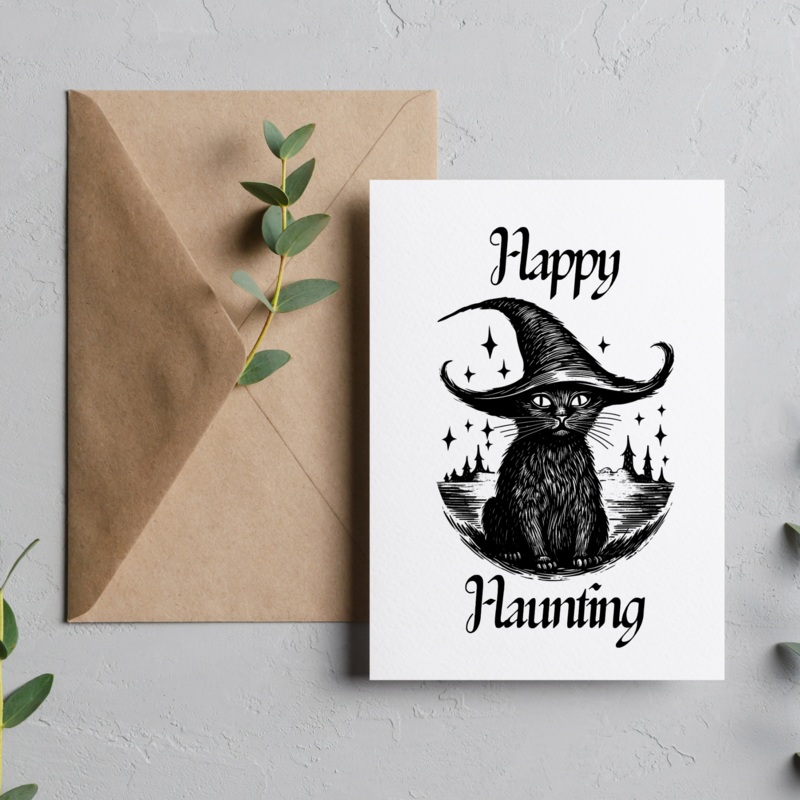 Happy Haunting – Blank Greeting Card