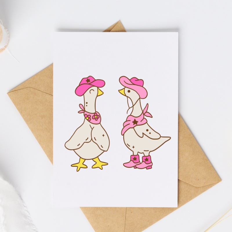 Howdy Geese – Blank Greeting Card