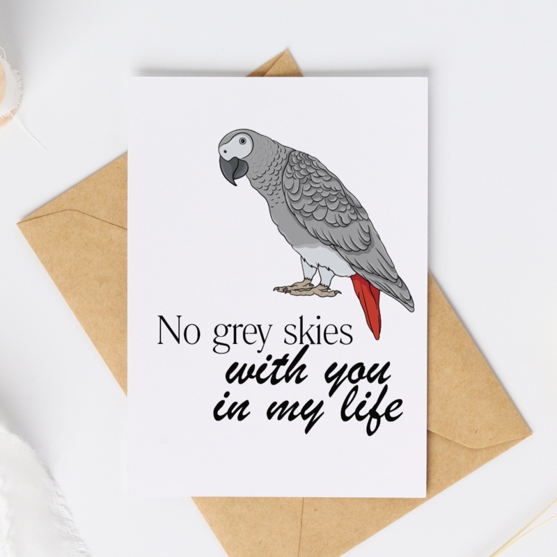 No Grey Skies – Blank Greeting Card