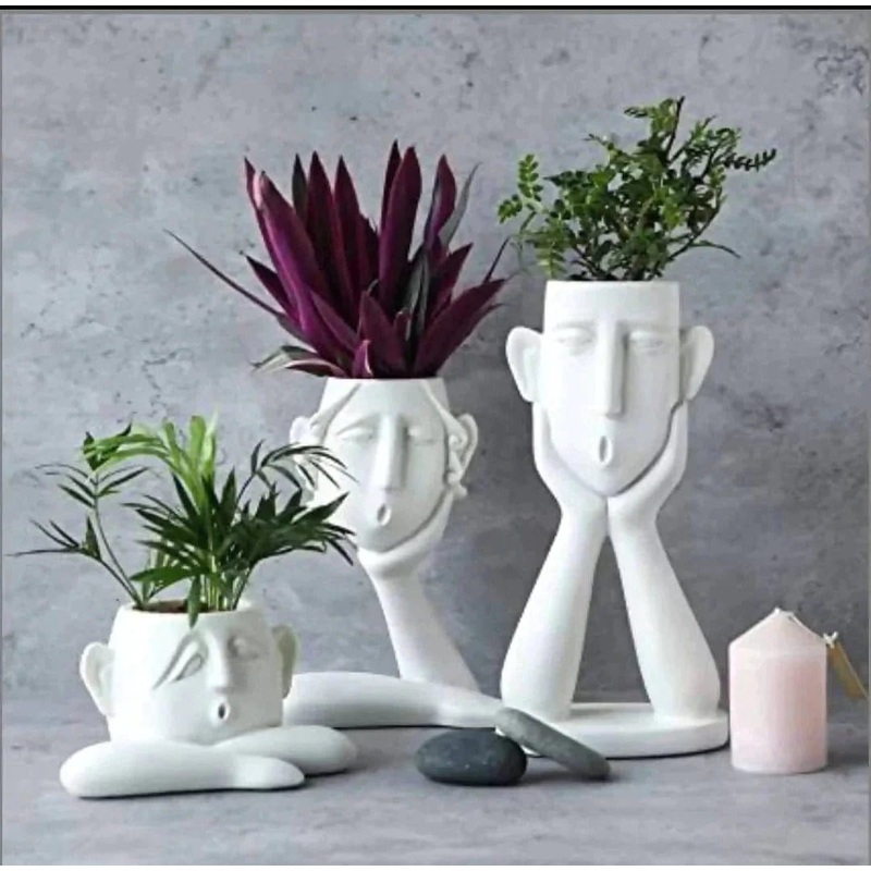Famous Head Face Set of 3