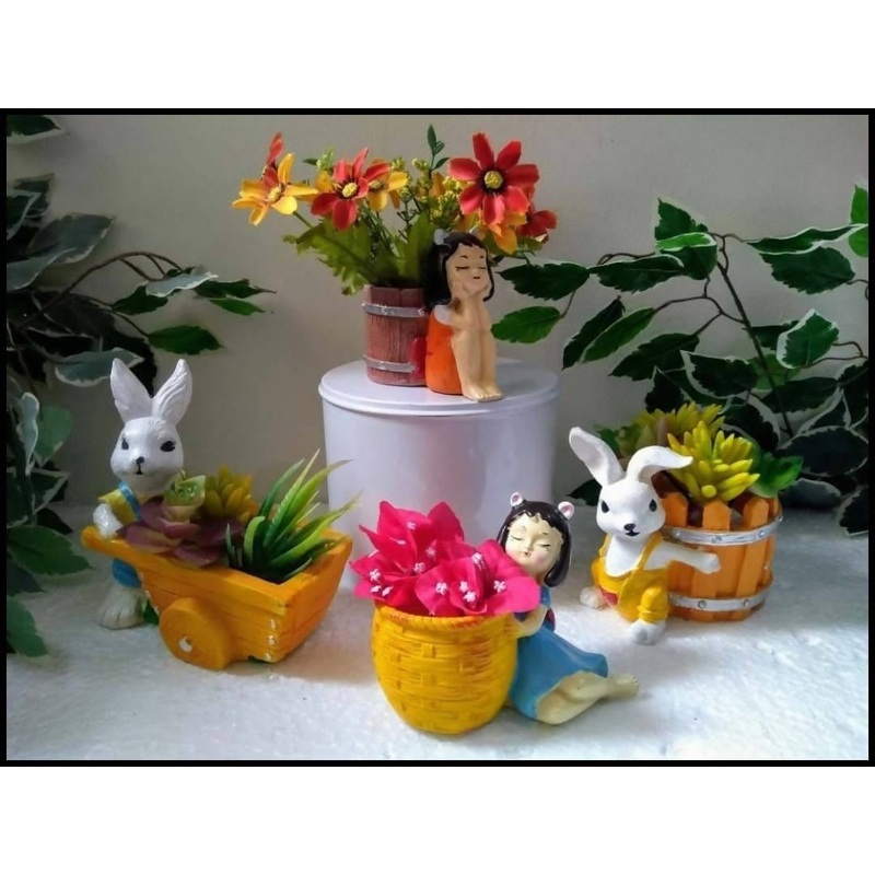 Rabbit and Girl Combo of 4