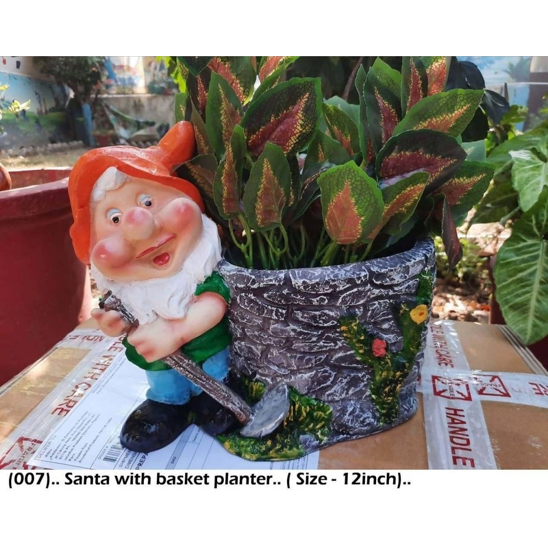 Santa with Basket Planter