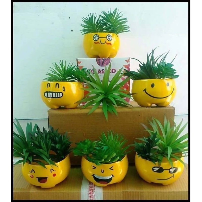 Smiley pots Combo Set of 6