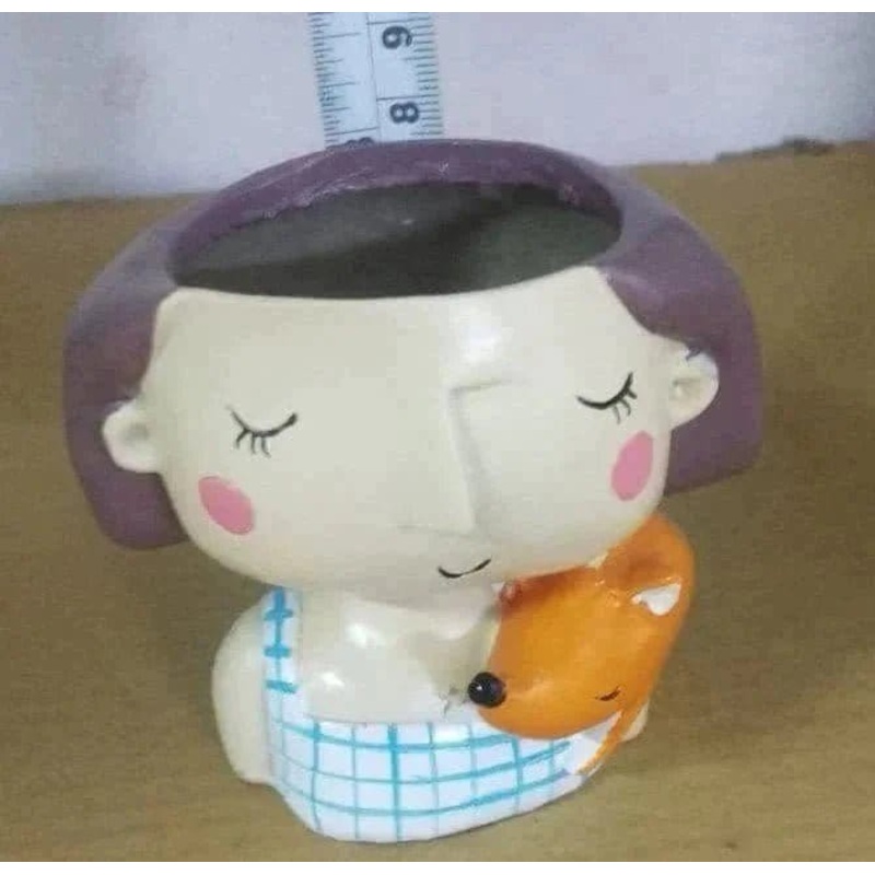Buy Girl with Cute Bunny resin planter