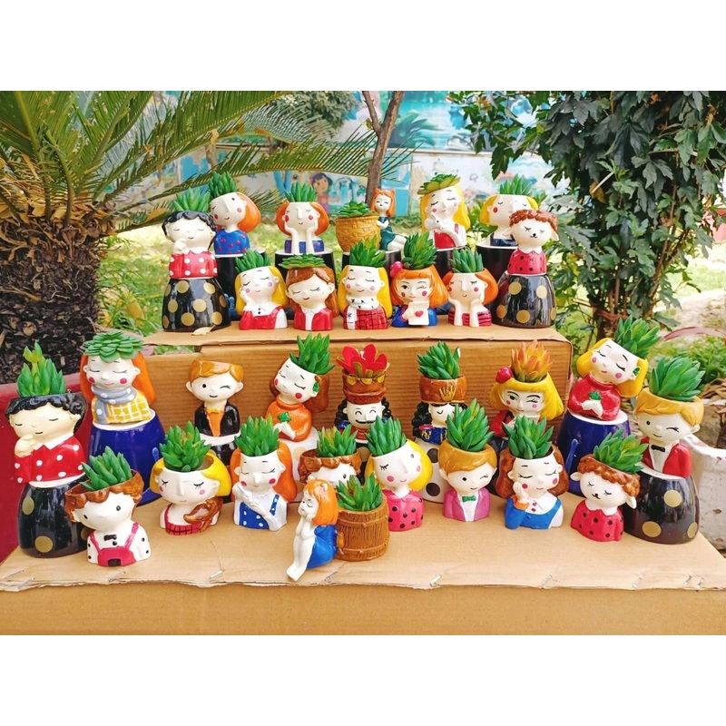 Buy Polyresin Cute Pots Set