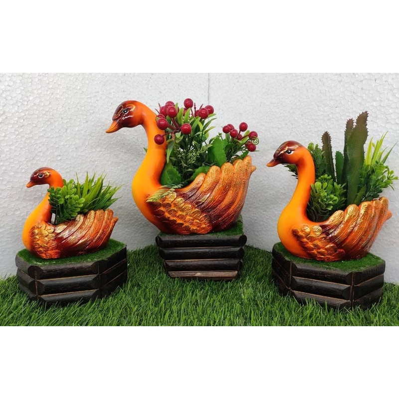 Buy Polyresin Duck Planter – Set of 3