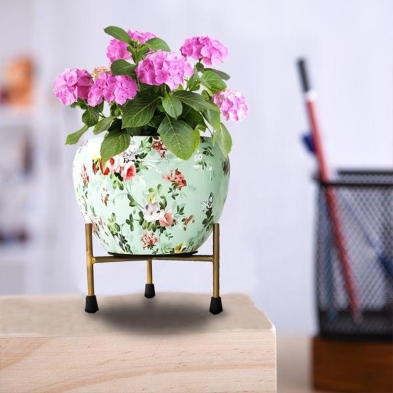 Blossom Flower Metal Planter