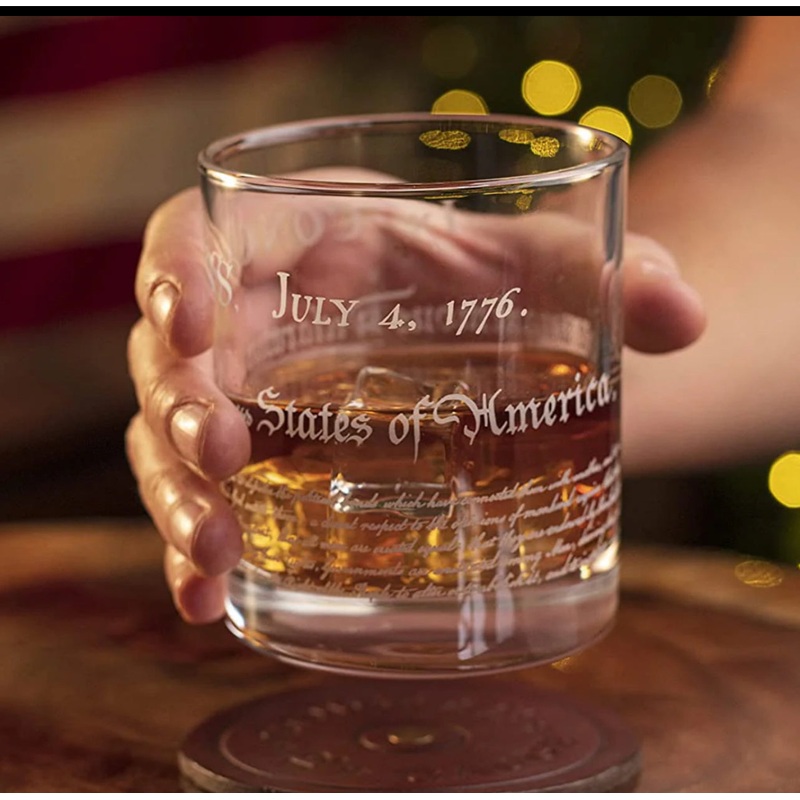 Declaration of Independence Old Fashioned Glass