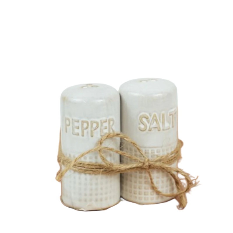 Grid Salt & Pepper Shakers