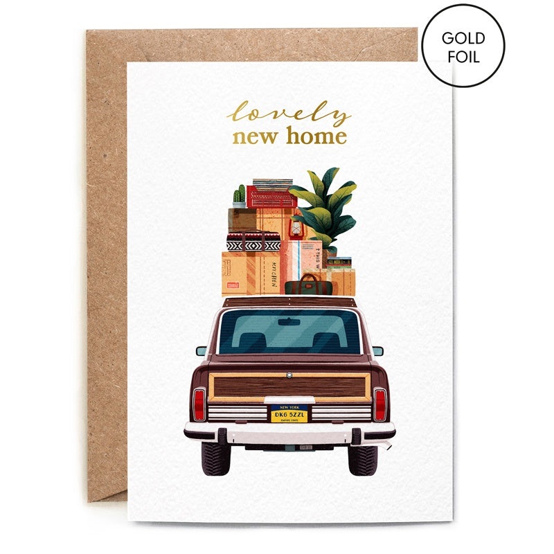 Lovely New Home Jeep Greeting Card