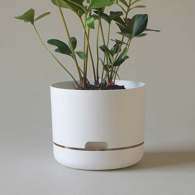 Mr Kitly Selfwatering Pot 21.5cm White Linen