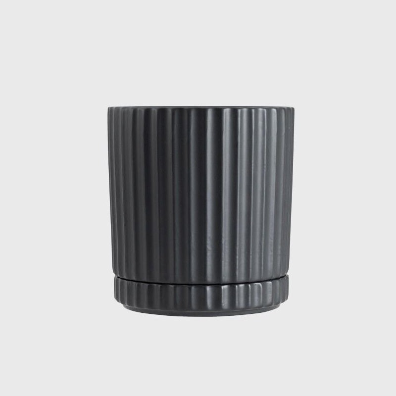 Athens Medium Planter Pot Black 14.5cm