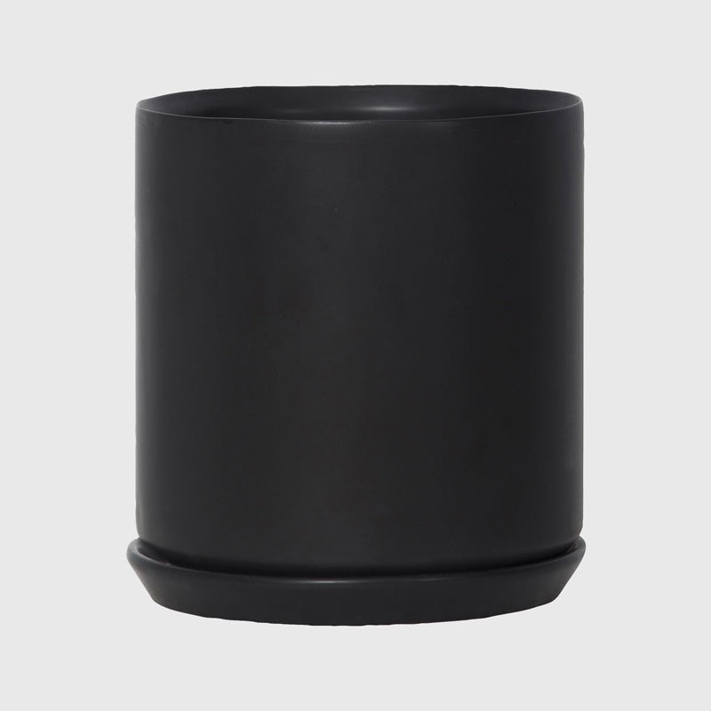 Oslo X-Large Planter Pot Jet Black 22cm